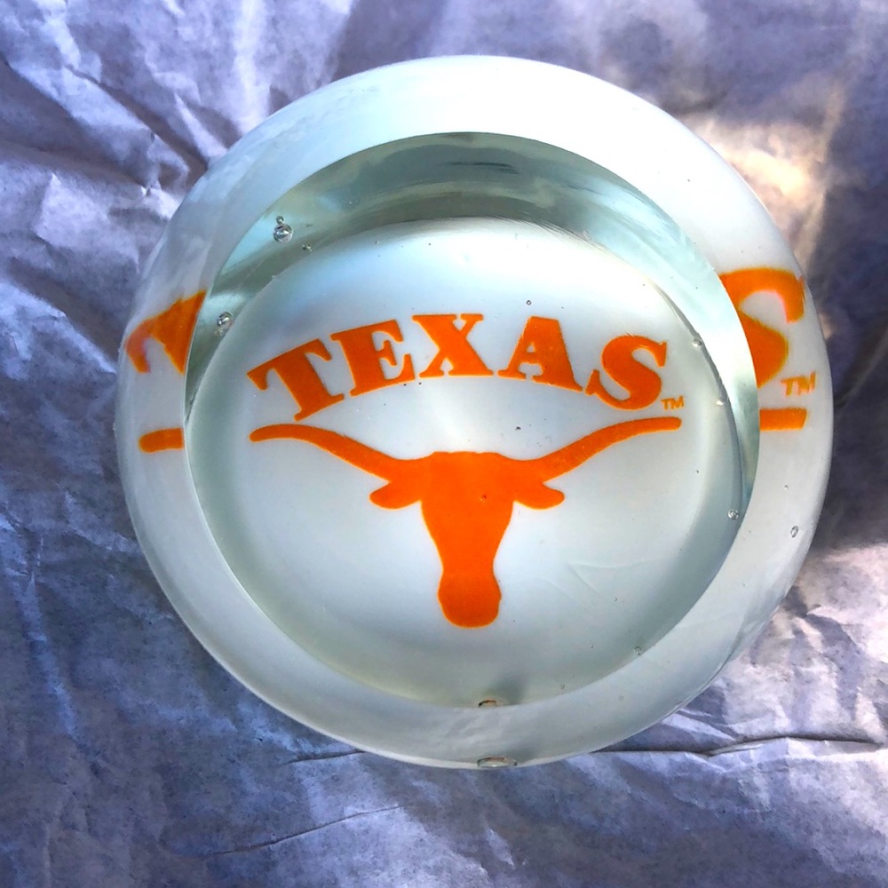 University of Texas Glass Paperweight